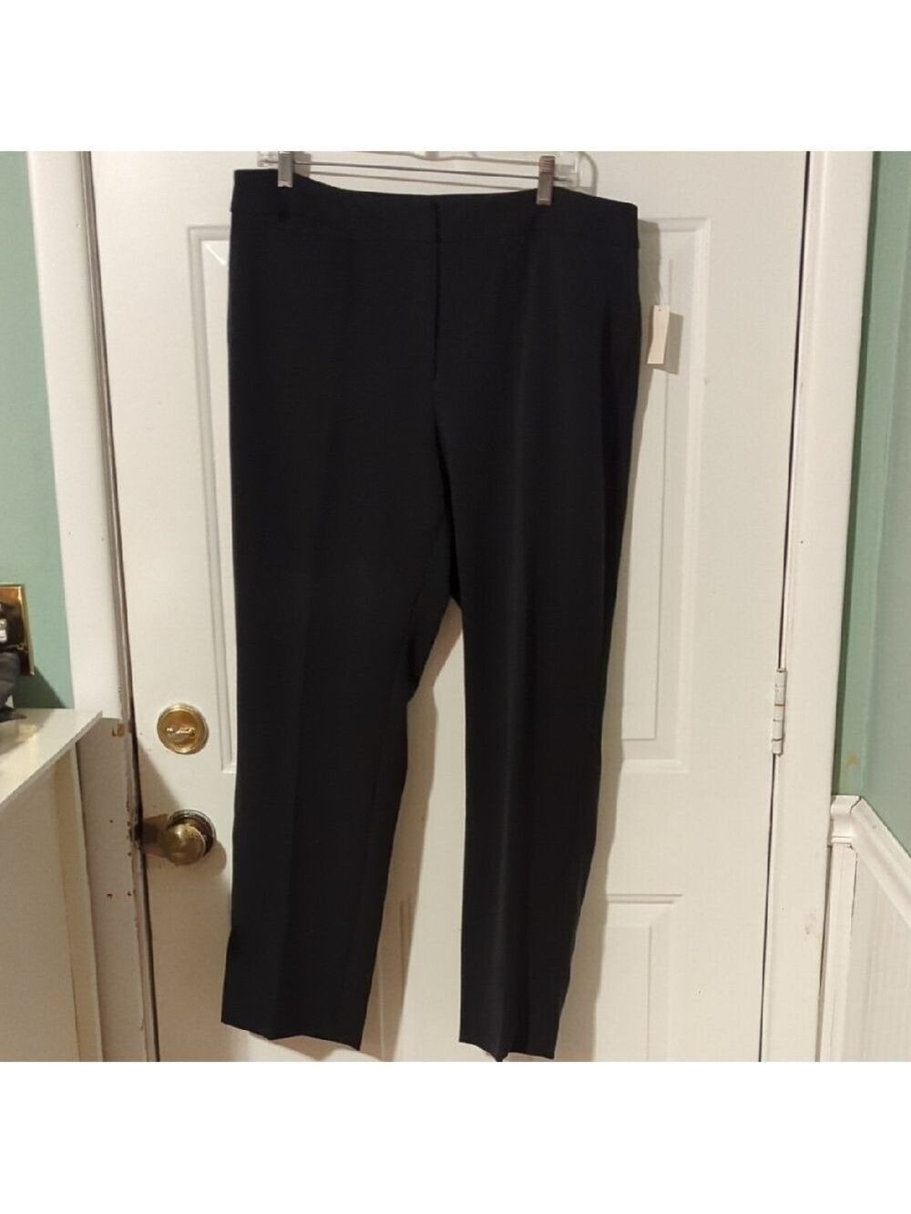 Talbots Women's Black Dress Pants Elastic Waist Size 16W Career Business Attire